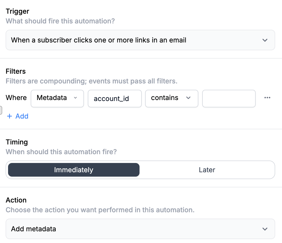 Add metadata to subscribers based on actions in Buttondown
