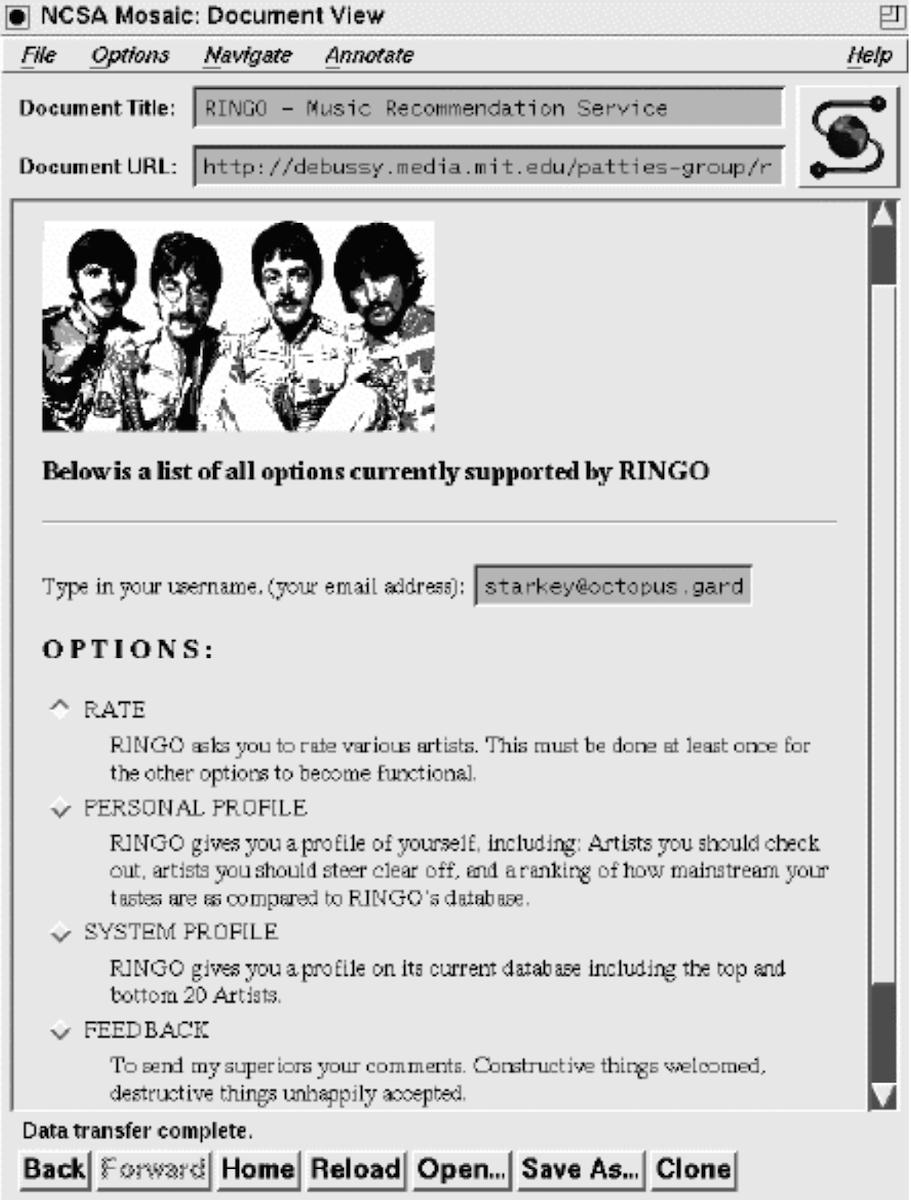 Ringo music AI web form